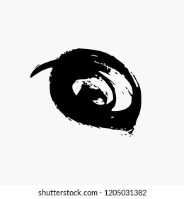black circle vector brushstroke