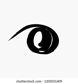 black circle vector brushstroke