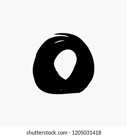 black circle vector brushstroke
