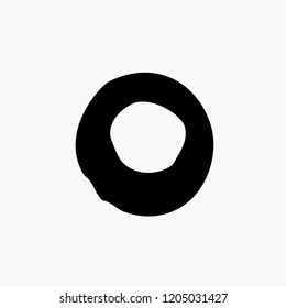 black circle vector brushstroke