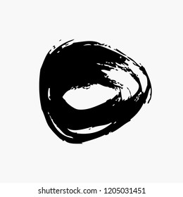 black circle vector brushstroke