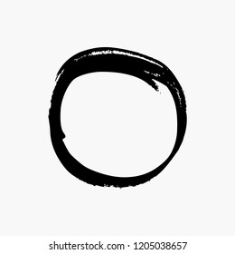 black circle vector brushstroke