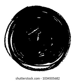 black circle vector grunge background. big dot