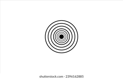 Icono de vector de círculo negro con fondo blanco