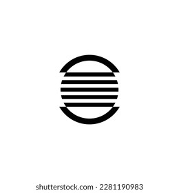 Black circle vector logo template design 