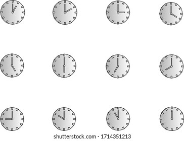 black circle wall clock showing 1 to 12 hours