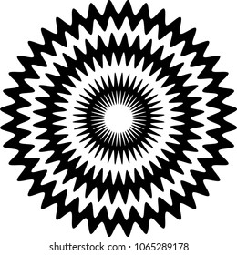 Black Circle of wave medal 4