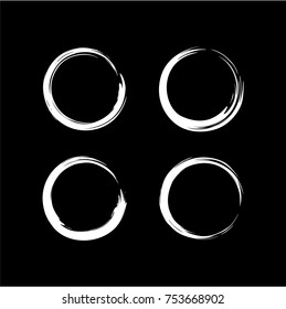 Black Circle Zen, Enzo Set Vector Illustration Template