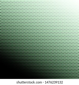Black circles. Gradient halftone. Vector Illustration.