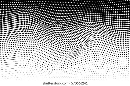 Black circles on white background. Halftone texture.