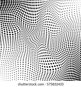 Black circles on white background. Halftone texture. Vector illustration.