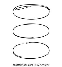black circles and ovals marker elements