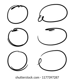 black circles and ovals marker elements