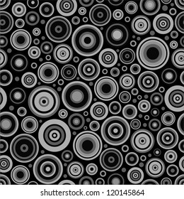 Black circles seamless pattern.