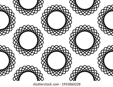 Círculos negros. Textura sin inconvenientes. Para el diseño de tela.