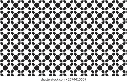 Black Circles and Squares Pattern on White Background Keywords pattern, geometric, background, seamless, texture
