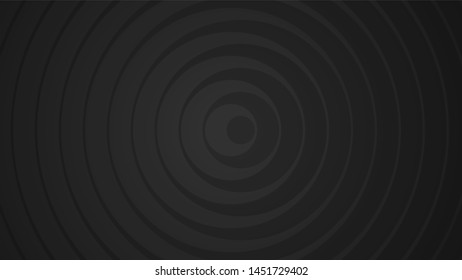 Black circles vortex background. Cool black background. Vector illustration.