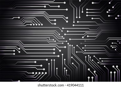 Black Circuit board background, PC computer