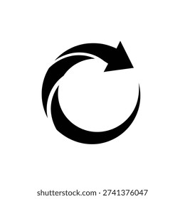 A black circular arrow symbol indicating refresh or reload