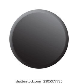 Black Circular Button Isolated Vector Icon Illustration