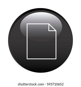 black circular frame with paper sheet icon vector illustration