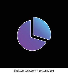 Icono de vector de gradiente azul circular negro