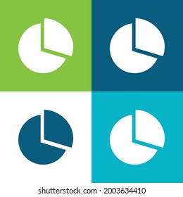 Black Circular Graphic Flat four color minimal icon set