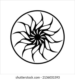 Black Circular Ornament Mandala Vector Design