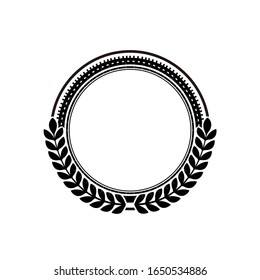 a black circular vector frame design


