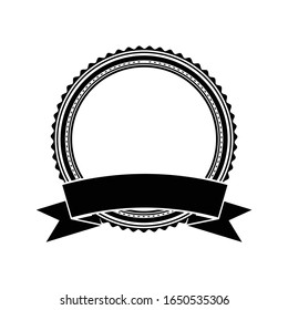 a black circular vector frame design

