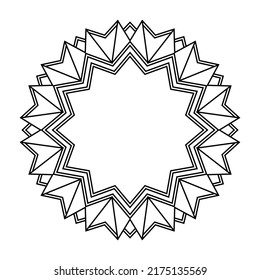 Black circular vector frame isolated on white background
