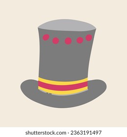 Black Circus magician top hat 