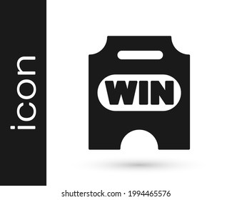 Black Circus ticket icon isolated on white background. Amusement park.  Vector