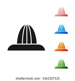 Black Citrus fruit juicer icon isolated on white background. Set icons colorful. Vector Illustration