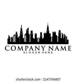 Black City Building Vector Logo Stock Vector (Royalty Free) 2147596807 ...