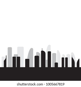 Black city silhouette