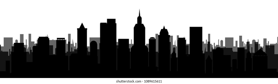 Philadelphia City Skyline Silhouette Cityscape Vector Stock Vector ...