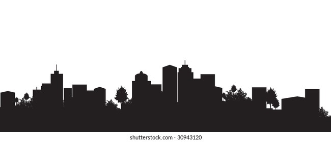 black cityscape