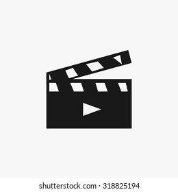 Black Clap Board icons set. Vector Illustration eps10
