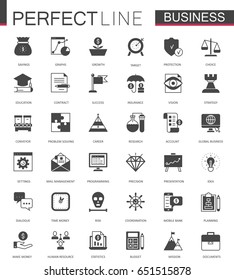 Black classic Business and finance web icons set.