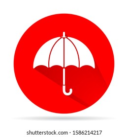 Black Classic elegant vector icon opened umbrella vector icon isolated on white background.vector icon Rain protection symbol. vector icon Illustration