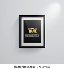 Black classic frame with copy-space for your text or picture. Vector
