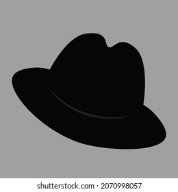 black classic hat vector illustration