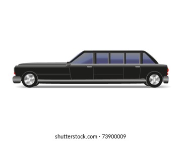 black classic limousine