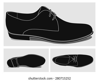 Black Classic Shoes Vector Stock Vector (Royalty Free) 280715252 ...