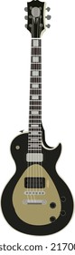 Black classical electric guitar vector