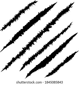 Rasgos de garra negra ilustración de talón vector EPS8 set