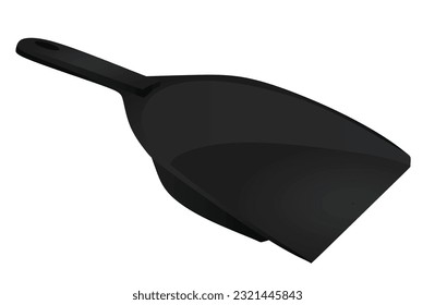 Black cleaning dustpan. vector illustration