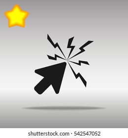 black Click Icon button logo symbol concept high quality