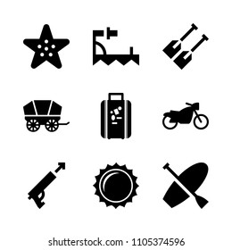 black, climbing, beauty and goal icons in Travel vector set. Graphics for web and design